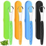 4PCS Stainless Steel Tongue Scrapers for Adults & Babies - Metal Tongue Cleaner for Bad Breath