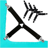 4PCS Bed Sheet Holder Clips, Adjustable Sheet Attachment Belts for Bedding