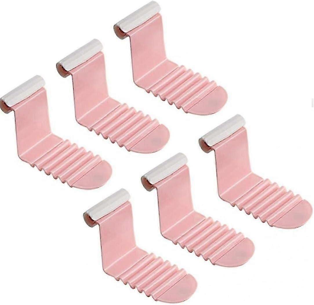 6PCS Plastic Bed Sheet Clips, Pink Grippers to Keep Sheets Neat