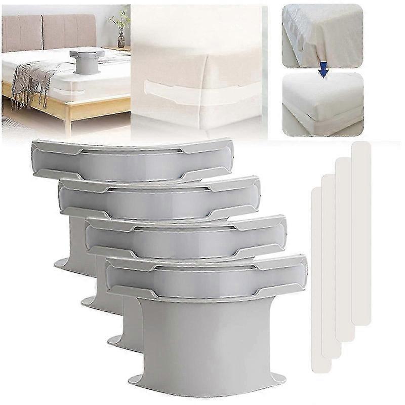 4-Pack No-Slip Bed Sheet Holders, Corner Grippers for Secure Fit