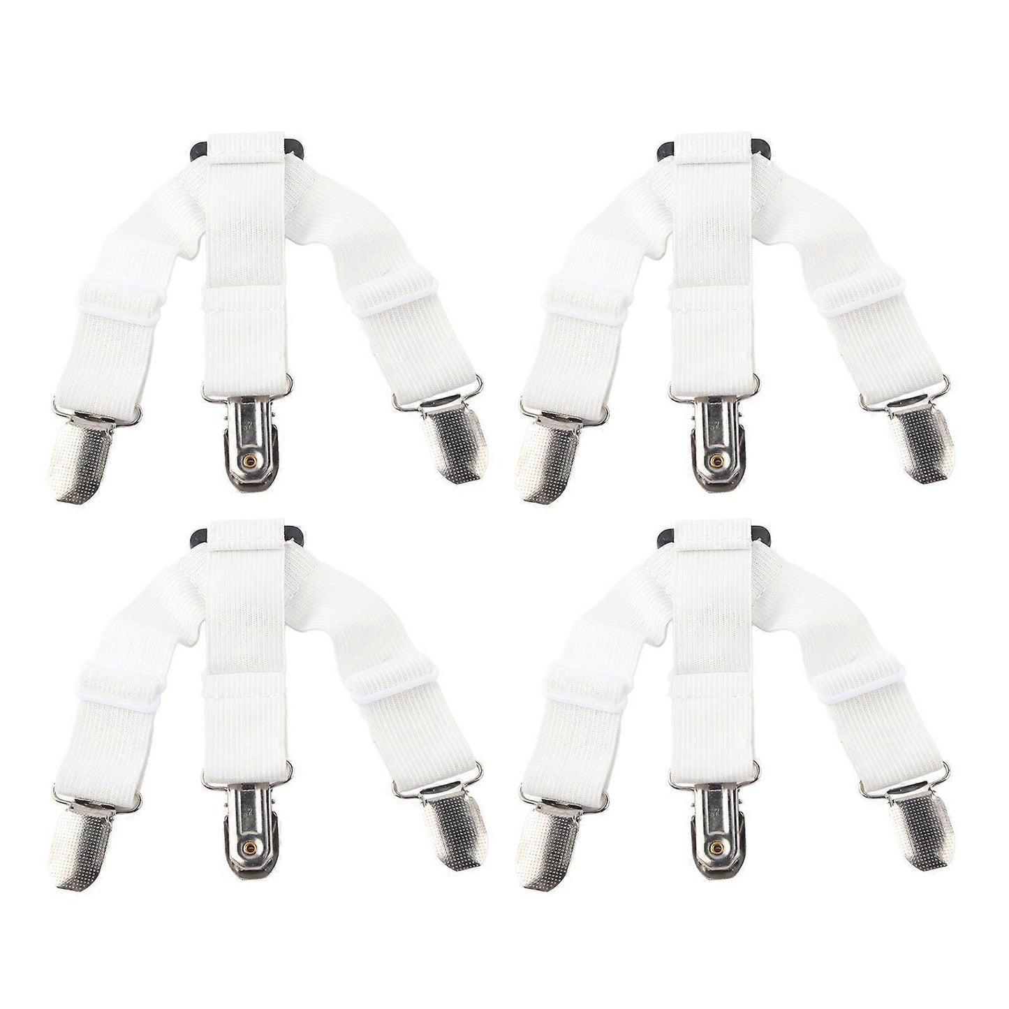 4PCS Bed Sheet Holder Straps, Elastic Fasteners for Mattress & Blankets