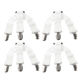 4PCS Bed Sheet Holder Straps, Elastic Fasteners for Mattress & Blankets