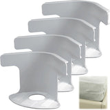 Grey Bed Sheet Holder Straps, Heavy Duty Corner Clips for Mattress and Bedding