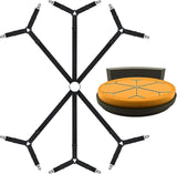 6-Way Bed Sheet Holder Straps, Heavy Duty Clips for Round/Square Mattresses