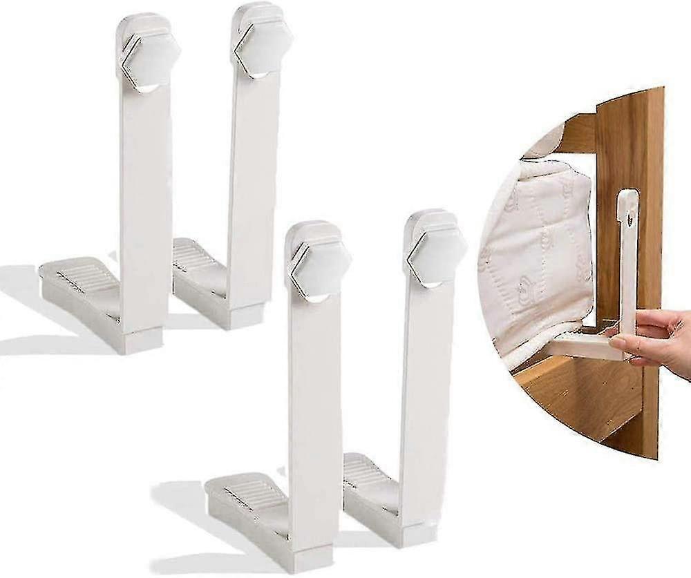 8PCS Bed Sheet Tensioners, White, Adjustable Corner Clips for Mattress