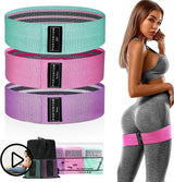 3 Resistance Bands Set for Leg Training & Support (3 Strength Levels)