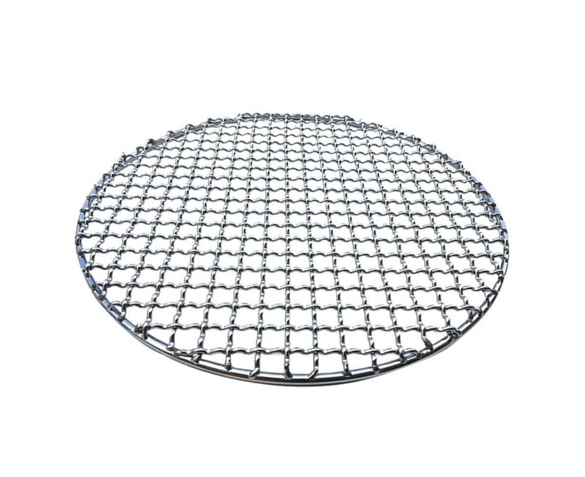 Round Stainless Steel BBQ Grill Roast Mesh Net Non-stick Barbecue Baking Pan-20cm