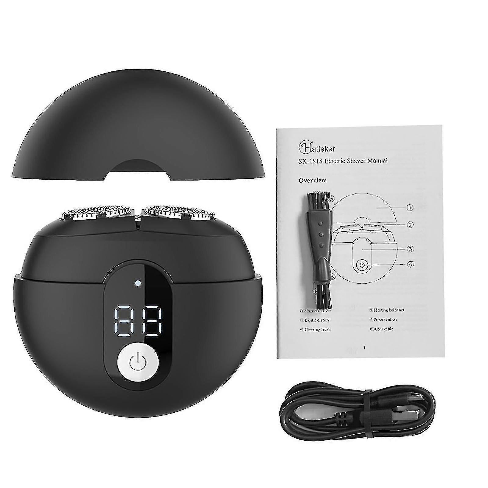 Silent Mini USB Shaver for Men, Compact Travel Beard Razor