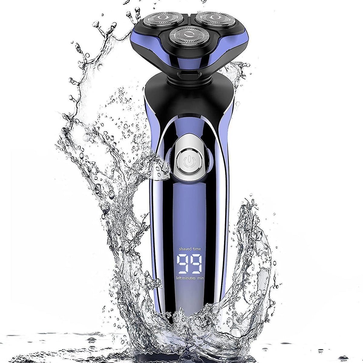 Men's Electric Rotary Shaver, Wet & Dry Beard Trimmer, Body Grooming Razor