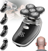 Rechargeable Bald Head Shaver for Men, USB Rotary Beard Trimmer, Waterproof