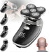 Rechargeable Bald Head Shaver for Men, USB Rotary Beard Trimmer, Waterproof