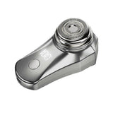 Silver USB Electric Shaver for Men, Compact Beard Razor