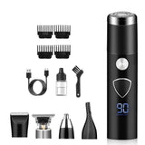 5-in-1 Bald Shaver with LED Display, Multiple Heads for Men's Grooming