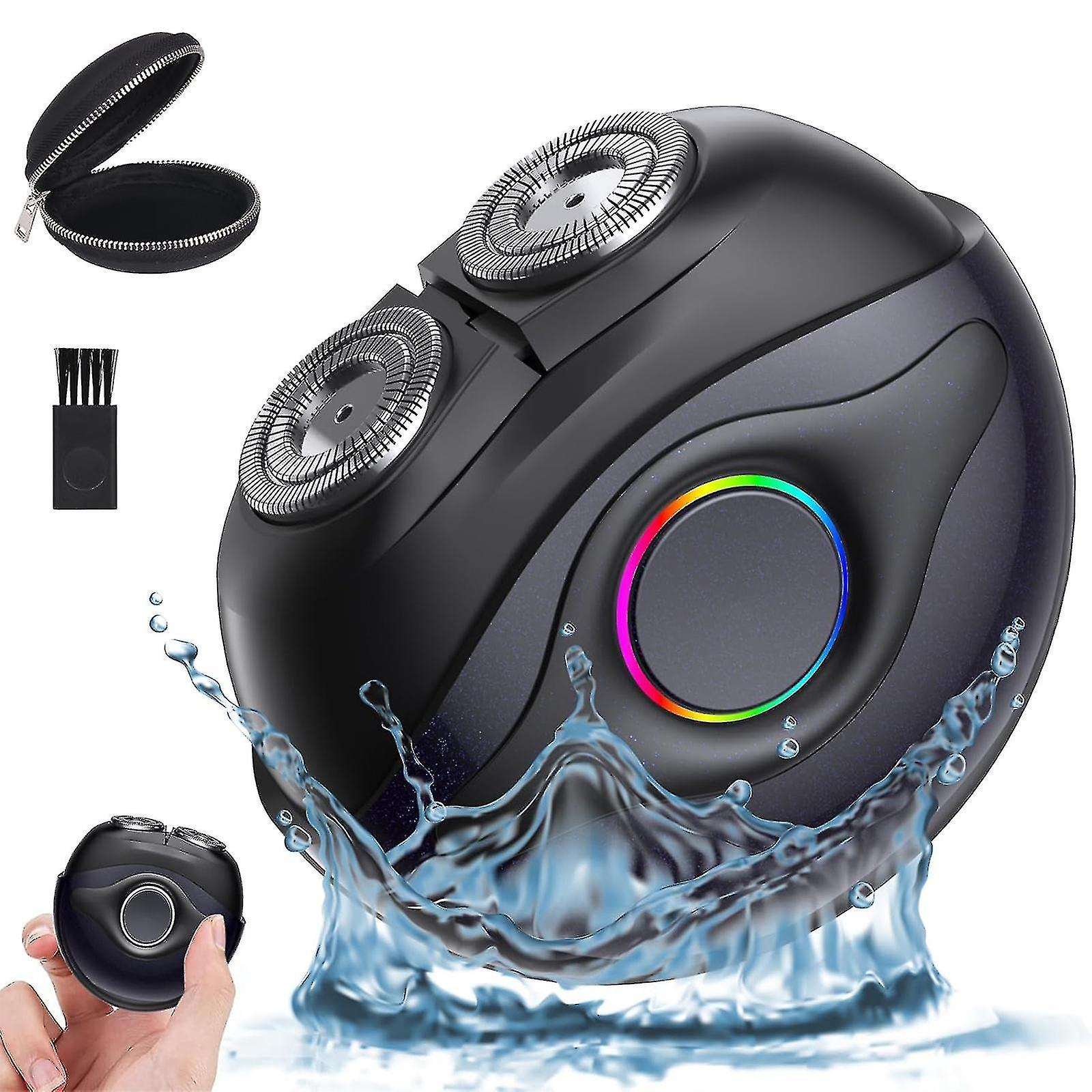 Mini RGB Electric Shaver for Men, Wet & Dry Beard Razor for Travel