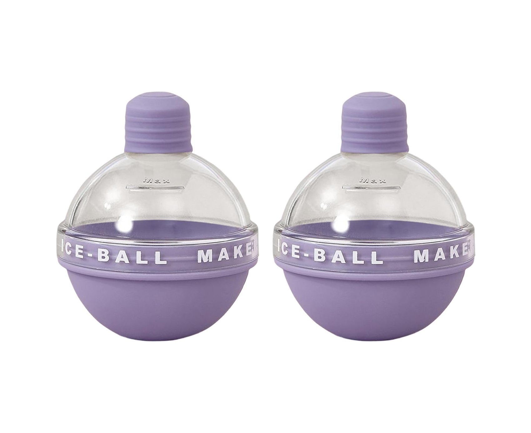 2Pcs Ice Cube Mold Reusable DIY Creative Light Bulb Shape Ice Ball Maker Household Supplies -Purple