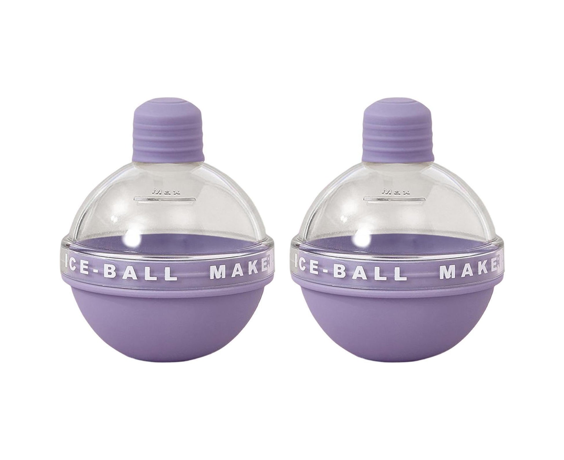 2Pcs Ice Cube Mold Reusable DIY Creative Light Bulb Shape Ice Ball Maker Household Supplies -Purple