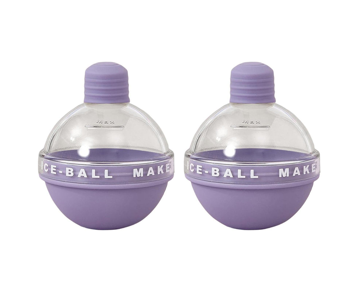 2Pcs Ice Cube Mold Reusable DIY Creative Light Bulb Shape Ice Ball Maker Household Supplies -Purple