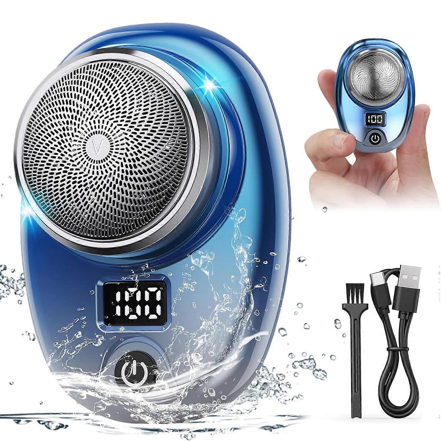 Waterproof USB Mini Beard Shaver, Rechargeable Travel Razor