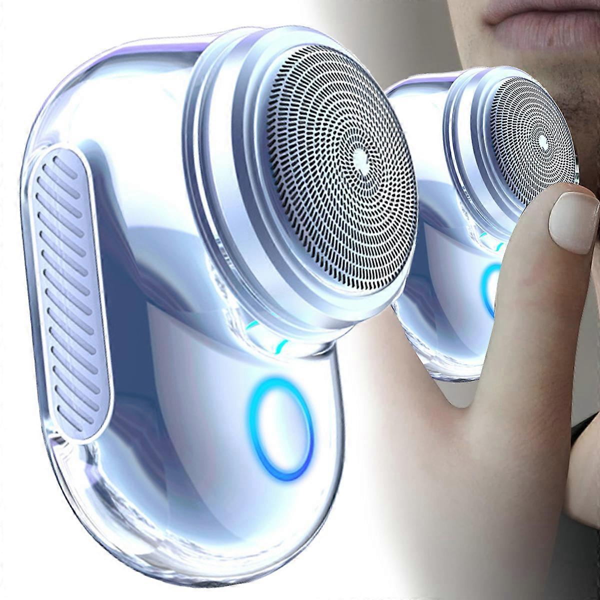 One-Button Mini USB Shaver for Men, Portable Electric Beard Razor