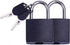 2pcs Mini Luggage Lock with Key - Travel Suitcase Locker Padlock (Black)