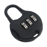 Black 3-Digit Combo Padlock - Drawer & Luggage Lock for Home