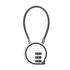 3-Digit Cable Lock - Anti-Theft Luggage Lock for Suitcase/Backpack (White)