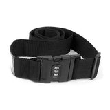 2-Pack Black Luggage Strap with Lock - Adjustable Travel Belt Set