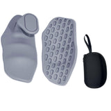 2pcs Flexible Gym Tape Grips with Storage Box for Weightlifting, Grey