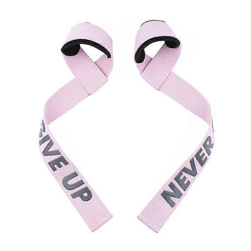 2pcs Padded Weight Lifting Straps, Anti-Slip Wrist Grip for Gym Fitness, Pink