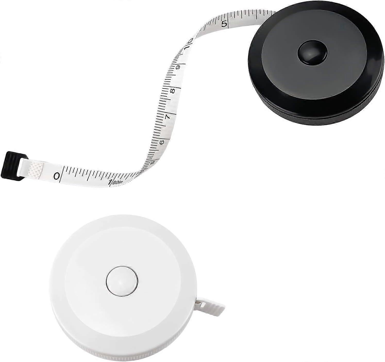 2pcs Fabric Tape Measure Retractable Body Measuring Tape Soft Sewing Tool