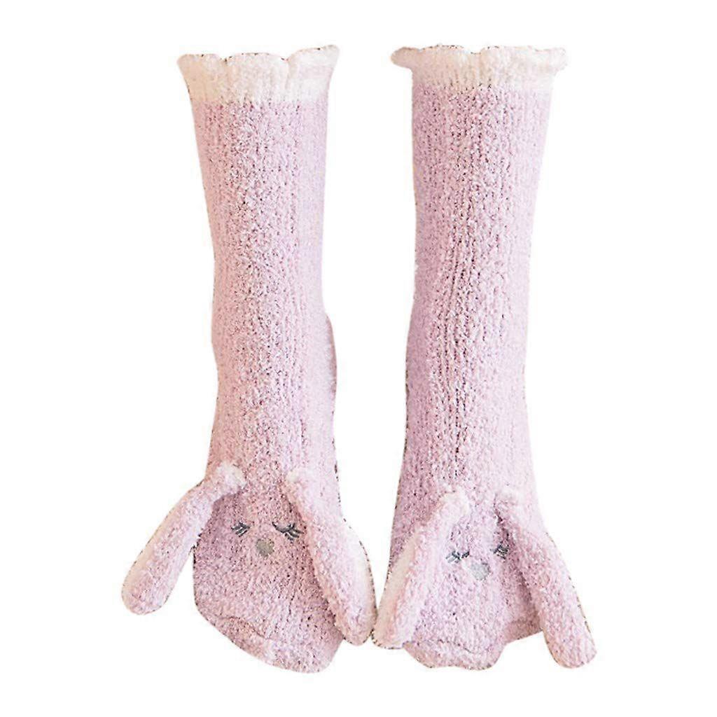 Women's Coral Velvet Fluffy Bed Socks Thick Plush Winter Home Sleeping Socks