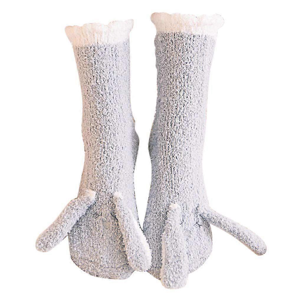 Thick Plush Coral Velvet Fluffy Sleeping Socks for Winter Home Wear - Women