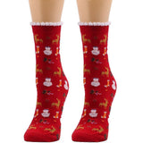 Christmas Socks for Women Wool Mid-Calf Socks Autumn Winter Holiday Warm Socks