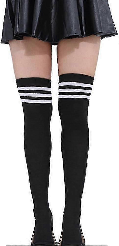 Women's Stripe Over-Knee Baseball Socks Knee-High Fashion Warm Socks