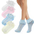 4 Pairs Girls Ruffle Lace Ankle Socks Thin Breathable Boot Dress Socks