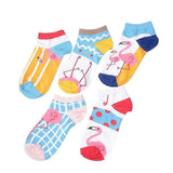 5 Pairs Women's Cotton Breathable Casual Short Socks for All Seasons