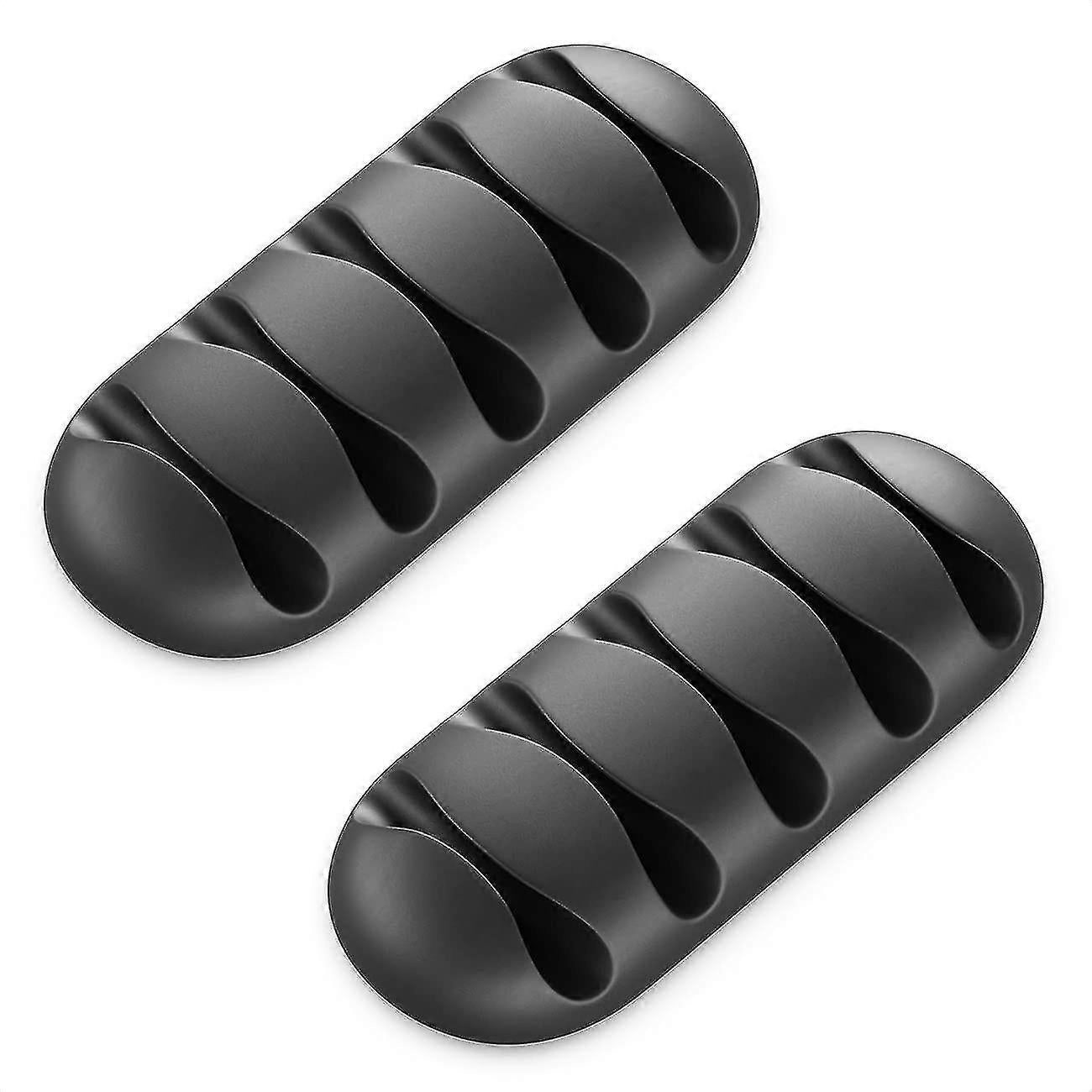 2pcs Black Cable Holders for Desk Cable Management Organizer