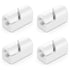 4-Pack White Cable Holders Self-Adhesive Clips for Wall Baseboard Cord Organizer
