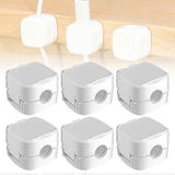 6-Pack White grip Cable Clips Desk Cord Organizer Self-Adhesive Cable Holder