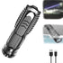 Multifunctional Waterproof Rechargeable Flashlight (Black, 1pc)