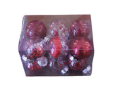 12Pcs/Box 6cm Christmas Ball Multi-Glitter Powder Hanging-Red