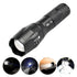 L2 Rechargeable Zoom Flashlight Telescopic LED Torch for Camping & Hiking