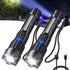 2pcs Tactical A70 LED Flashlight Economical Upgrade Rechargeable Outdoor Torch