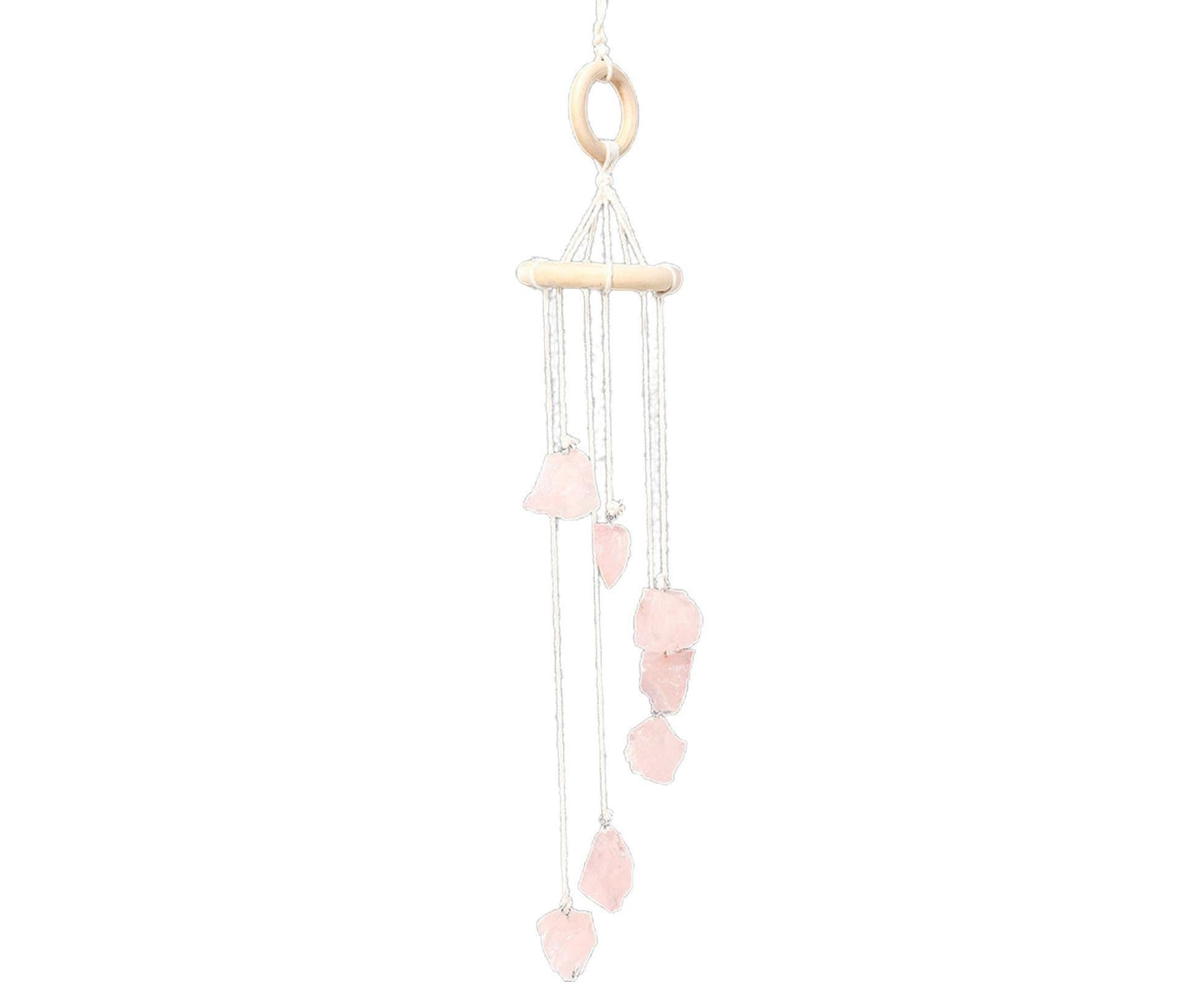 Wind Chime Wall-mounted Bright Faux Crystal Pendant-Pink