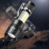 1000LM LED Flashlight Rechargeable Zoomable Torch with 4 Modes Super Bright Handheld Light
