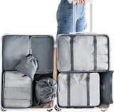 8pcs Packing Cubes for Suitcases Travel Compression Organizer for Clothes, Shoes & More