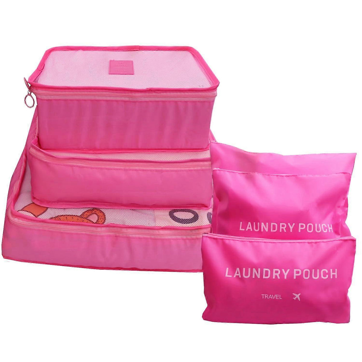 6pcs Travel Packing Cubes for Luggage Organization & Storage