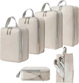 6pcs Packing Cubes Set Compression Bags & Organizers for Travel Suitcases