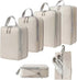 6pcs Packing Cubes Set Compression Bags & Organizers for Travel Suitcases