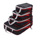 4pcs Packing Cubes Set with Foldable Shoe and Laundry Bag Organizer